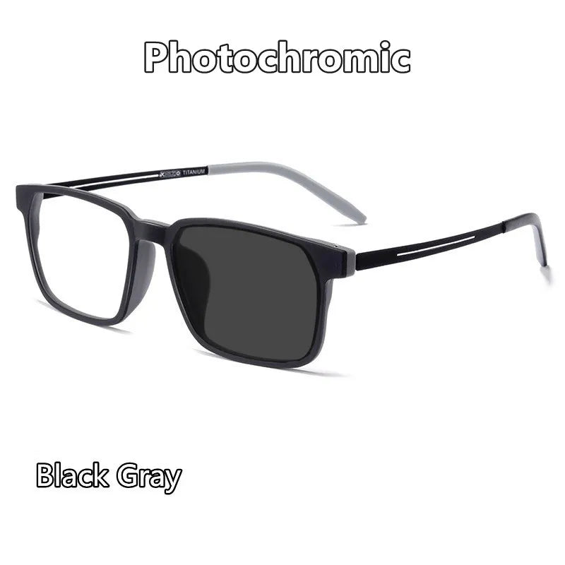 Kocolior Unisex Full Rim Square Tr 90 Titanium Hyperopic Reading Glasses 88781 Reading Glasses Kocolior