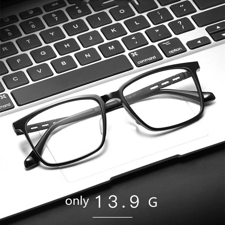 Kocolior Unisex Full Rim Square Tr 90 Titanium Alloy Eyeglasses F001 Full Rim Kocolior