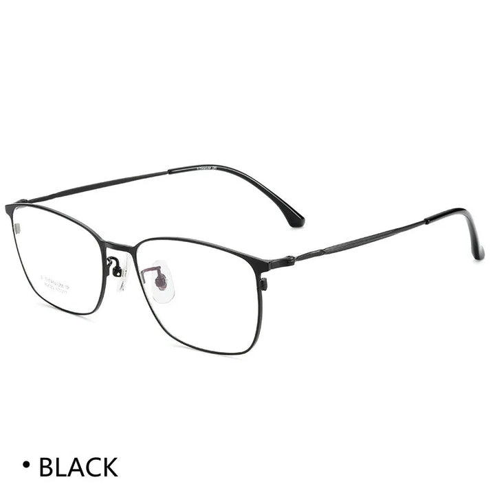 Kocolior Unisex Full Rim Square Titanium Alloy Eyeglasses 89022 Full Rim Kocolior Black China 