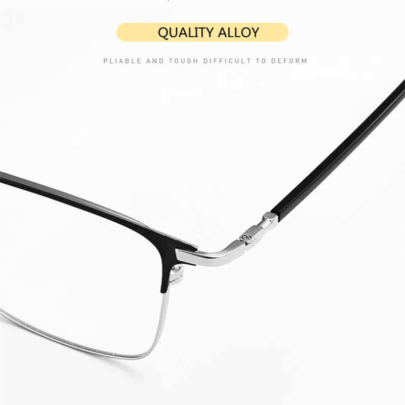 Kocolior Unisex Full Rim Square Alloy Hyperopic Reading Glasses 39143 Reading Glasses Kocolior