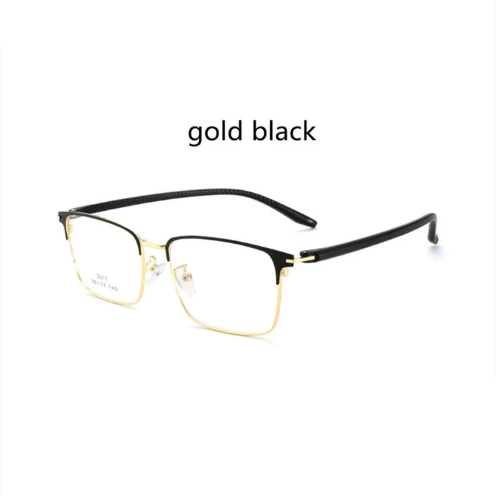 Kocolior Men's Full Rim Square Acetate Alloy Hyperopic Reading Glasses 2017 Reading Glasses Kocolior Gold Black 0 