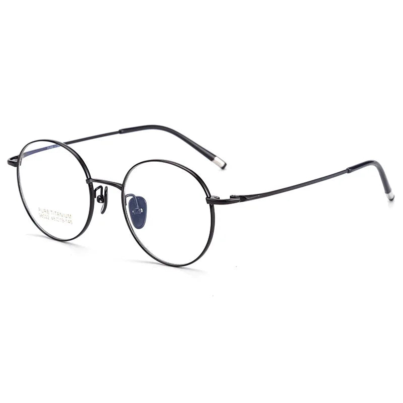 Kocolior Unisex Full Rim Small Round Titanium Eyeglasses 98022 Full Rim Kocolior