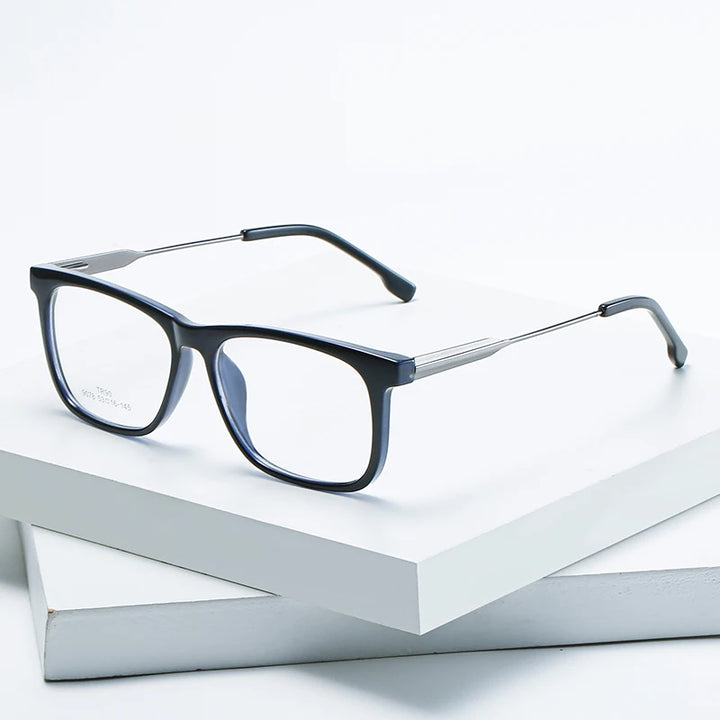 Hotochki Unisex Full Rim Square Tr 90 Alloy Eyeglasses 907849