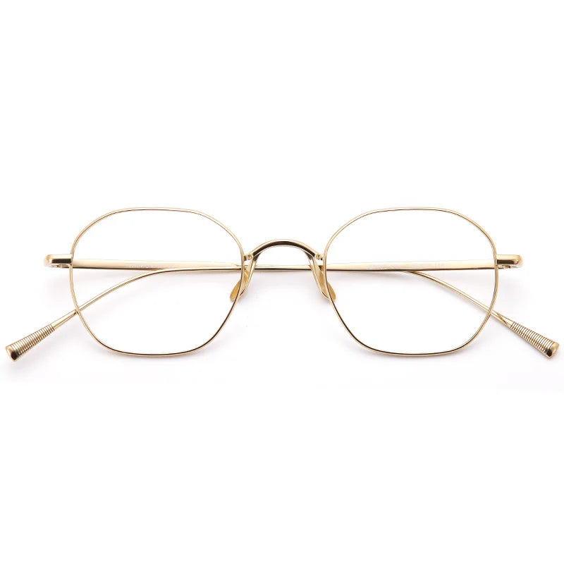 Muzz Women's Full Rim Polygon Oval Titanium Eyeglasses 48056