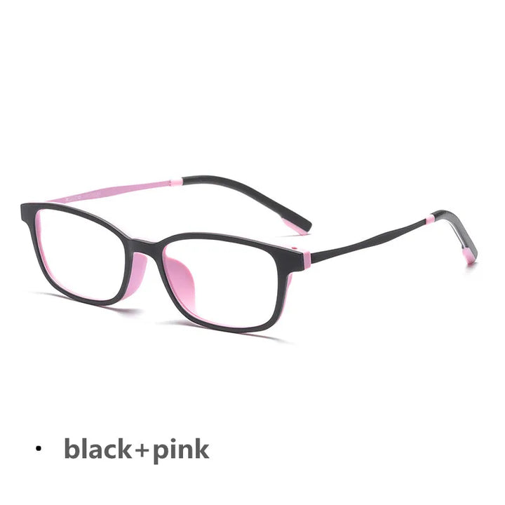Kocolior Women's Full Rim Small Square Tr 90 Titanium Eyeglasses V1001 Full Rim Kocolior Black Pink China