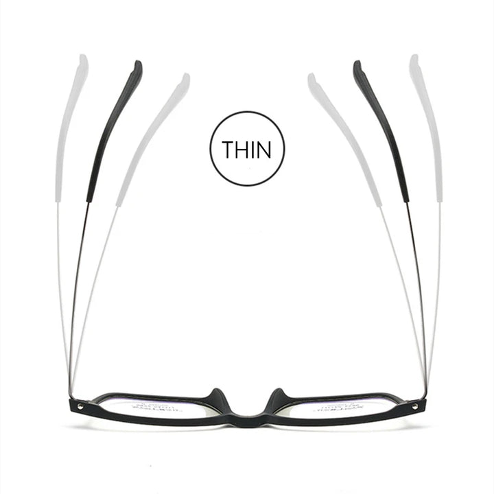 Kocolior Men's Full Rim Large Square Tr 90 Titanium Eyeglasses 9822 Full Rim Kocolior
