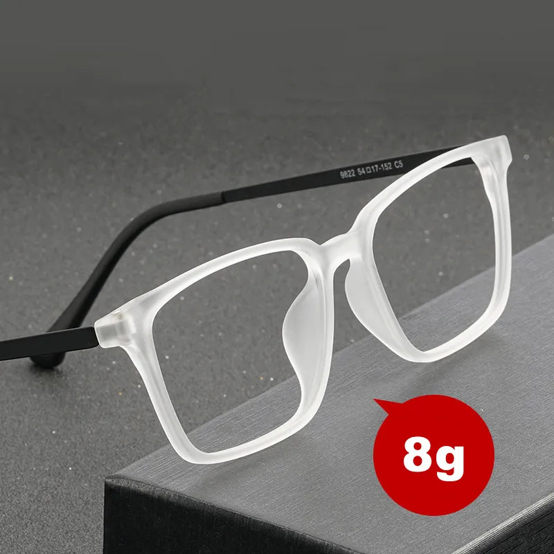 Kocolior Men's Full Rim Large Square Tr 90 Titanium Eyeglasses 9822 Full Rim Kocolior