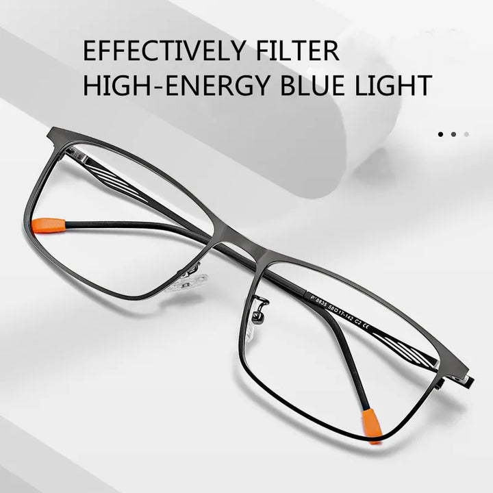Kocolior Unisex Full Rim Square Alloy Hyperopic Reading Glasses 8835 Reading Glasses Kocolior