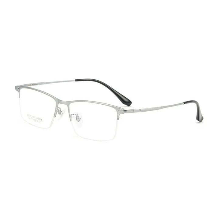 Handoer Unisex Semi Rim Big Square Tr 90 Titanium Eyeglasses 79007
