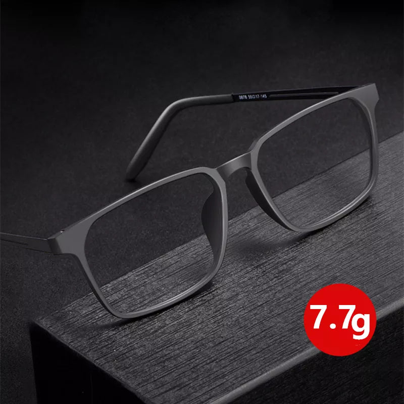 Kocolior Men's Full Rim Large Square Tr 90 Titanium Eyeglasses 3878 Full Rim Kocolior   