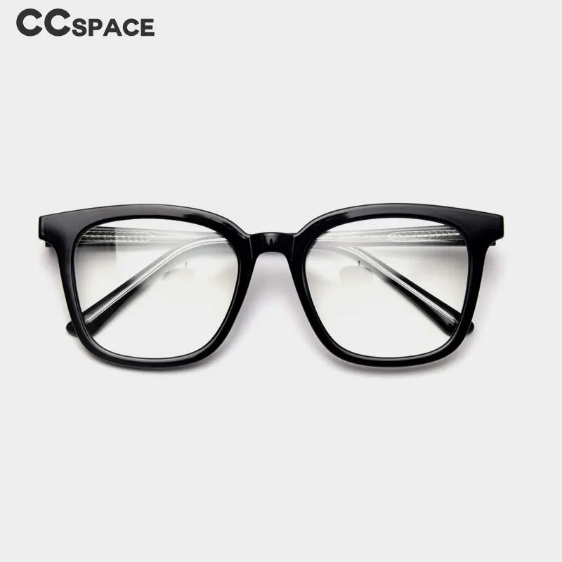 CCspace Unisex Full Rim Square Tr 90 Titanium Frame Eyeglasses 49863 Full Rim CCspace