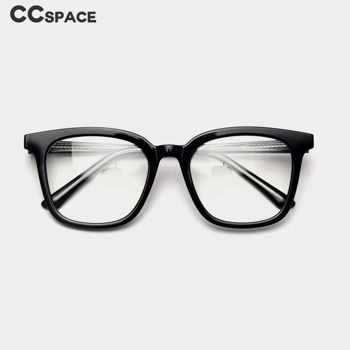 CCspace Unisex Full Rim Square Tr 90 Titanium Frame Eyeglasses 49863 Full Rim CCspace