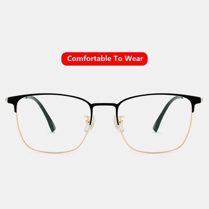 Kocolior Unisex Full Rim Square Acetate Alloy Hyperopic Reading Glasses 91872 Reading Glasses Kocolior