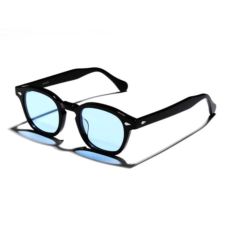 Hewei Unisex Full Rim Square Acetate Sunglasses 0002 Sunglasses Hewei blue Other