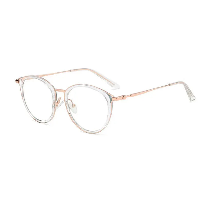 Handoer Unisex Full Rim Oval Square Tr 90 Alloy Eyeglasses 92329