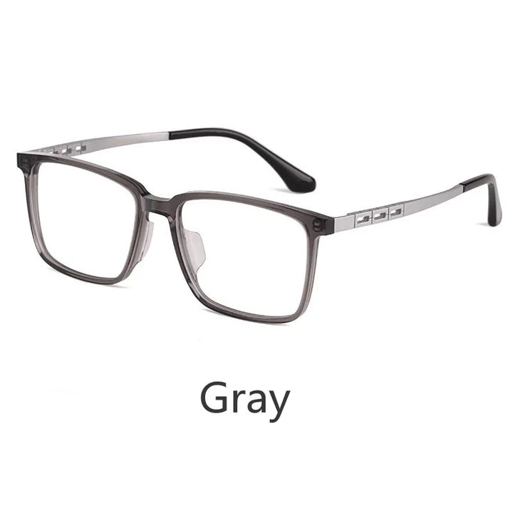 Kocolior Unisex Full Rim Square Tr 90 Titanium Alloy Eyeglasses F001 Full Rim Kocolior Gray China