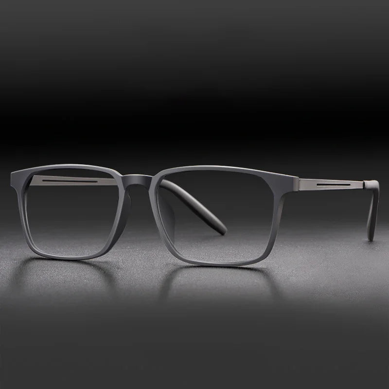 Kocolior Men's Full Rim Large Square Tr 90 Titanium Eyeglasses 3878 Full Rim Kocolior