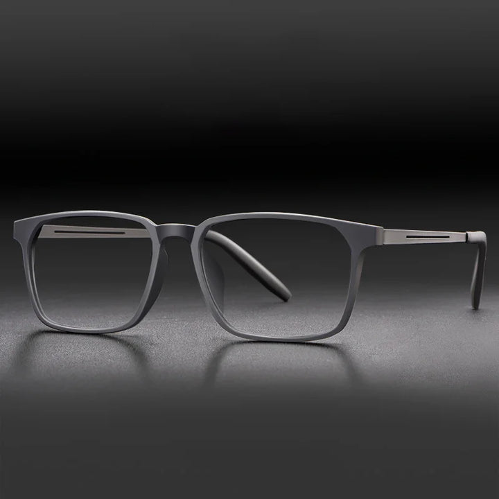 Kocolior Men's Full Rim Large Square Tr 90 Titanium Eyeglasses 3878 Full Rim Kocolior