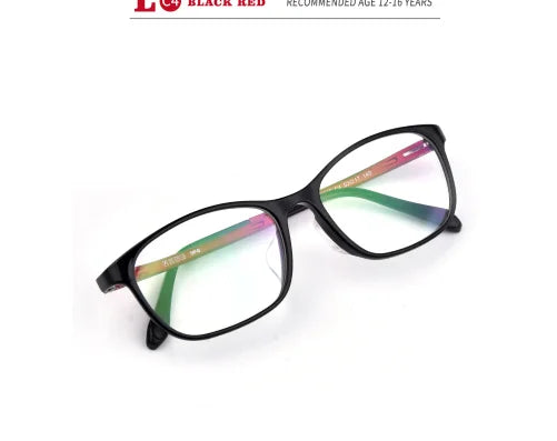 Secg  Unisex Children's Full Rim Square PPSU Silicone Eyeglasses 4647 Full Rim Secg red(L)C4