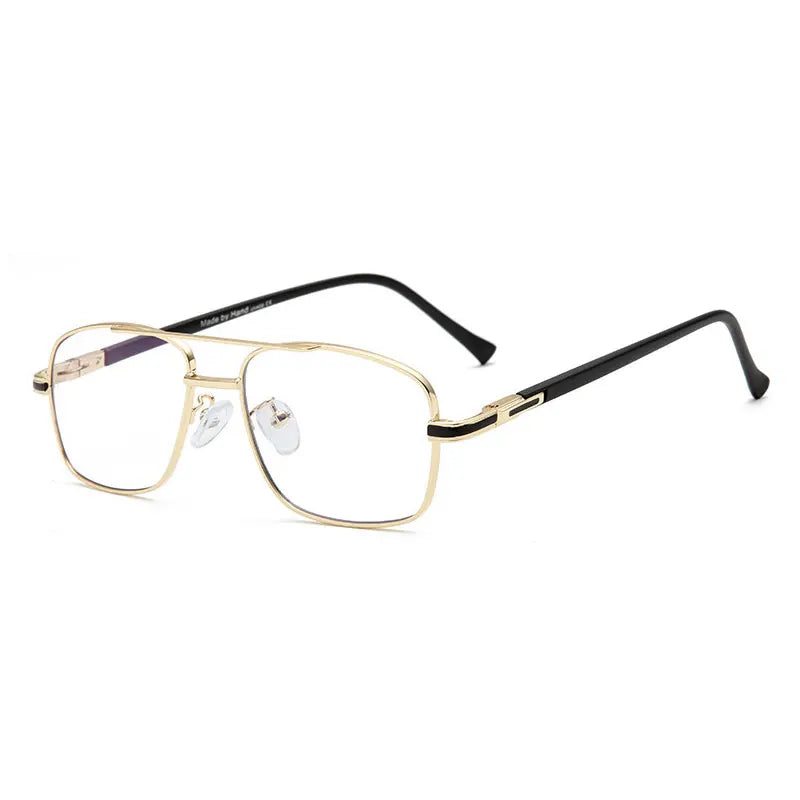 Hotochki Women's Full Rim Square Double Bridge Alloy Eyeglasses 202259