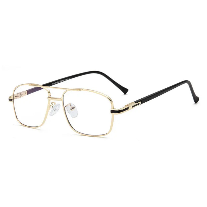 Hotochki Women's Full Rim Square Double Bridge Alloy Eyeglasses 202259