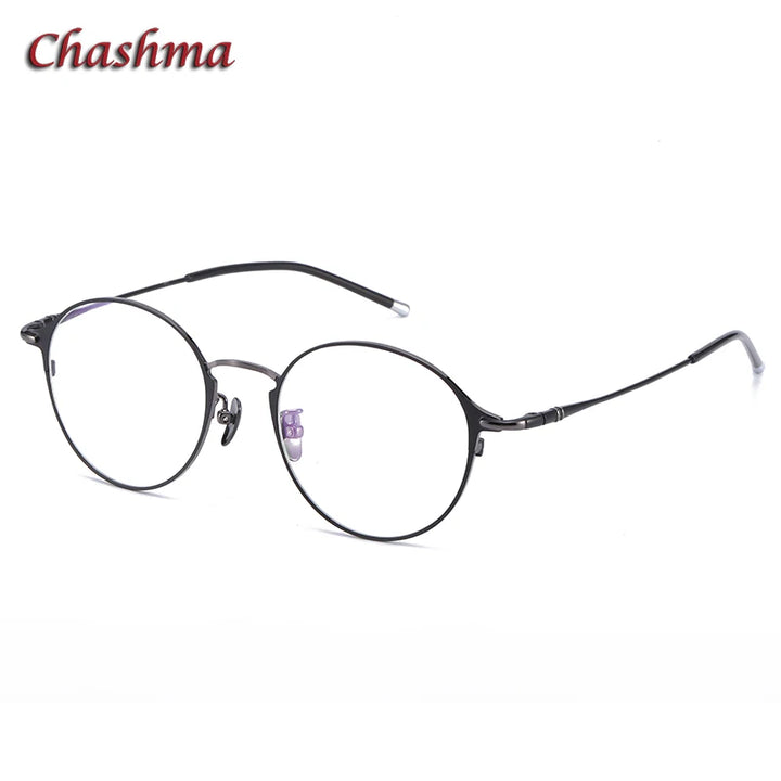 Chashma Ochki Women's Full Rim Round Titanium Eyeglasses 316107