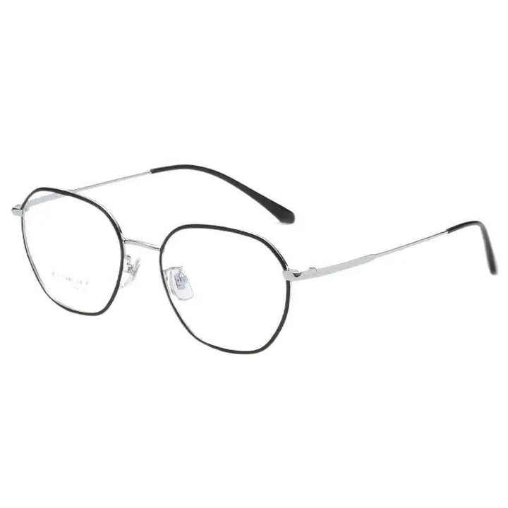 Kocolior Unisex Full Rim Polygon Titanium Alloy Eyeglasses 2237 Full Rim Kocolior   