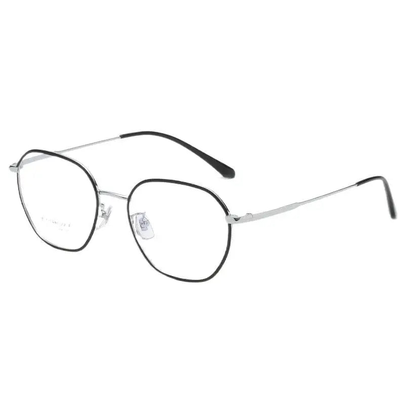 Kocolior Unisex Full Rim Polygon Titanium Alloy Eyeglasses 2237 Full Rim Kocolior   