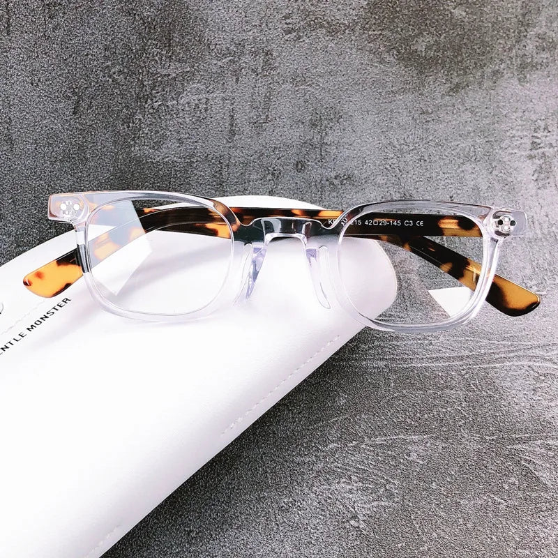 Muzz Men's Full Rim Square Acetate Eyeglasses 98215