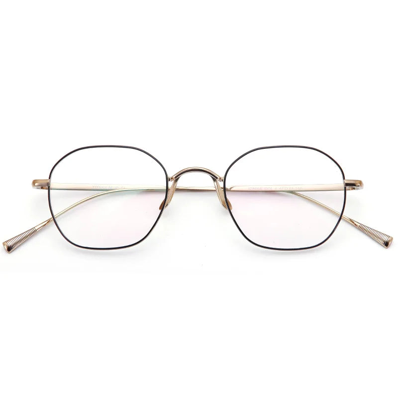 Muzz Women's Full Rim Polygon Oval Titanium Eyeglasses 48056