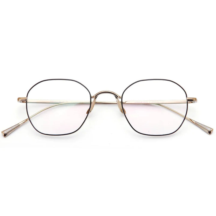 Muzz Women's Full Rim Polygon Oval Titanium Eyeglasses 48056