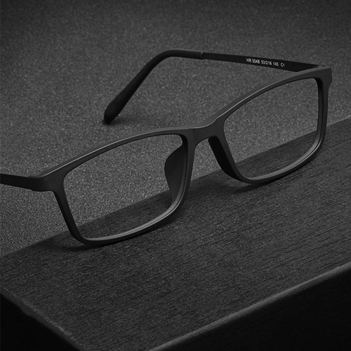 Kocolior Unisex Full Rim Square Tr 90 Titanium Eyeglasses 3048 Full Rim Kocolior