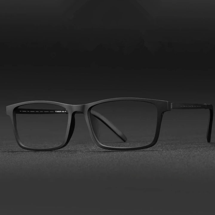 Kocolior Unisex Full Rim Square Tr 90 Titanium Eyeglasses 0822 Full Rim Kocolior