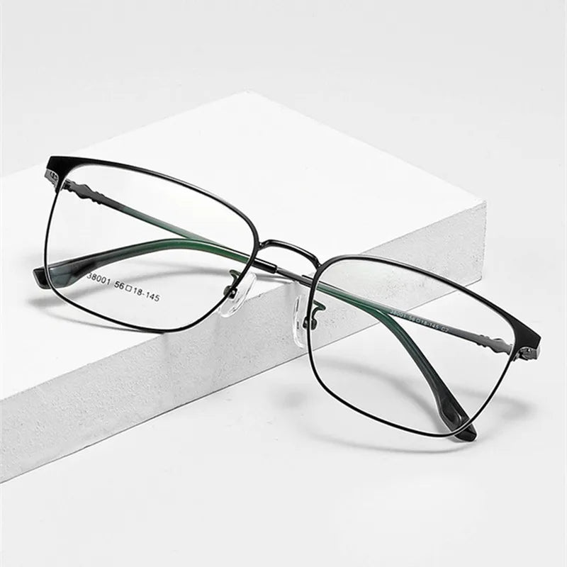 Kocolior Unisex Full Rim Large Square Alloy Hyperopic Reading Glasses 38001 Reading Glasses Kocolior