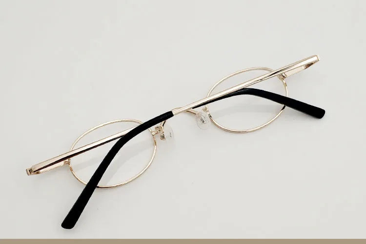 Yujo Unisex Full Rim Small Oval Alloy Eyeglasses 811004 Full Rim Yujo