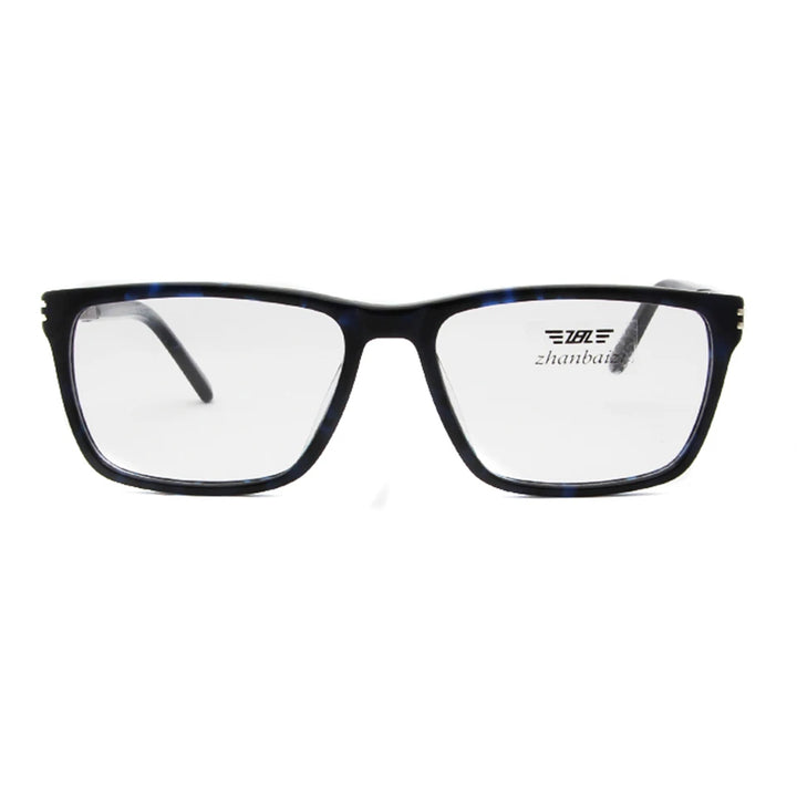Esnbie Unisex Full Rim Square Acetate Wood Glass Eyeglasses 6350 Full Rim Esnbie