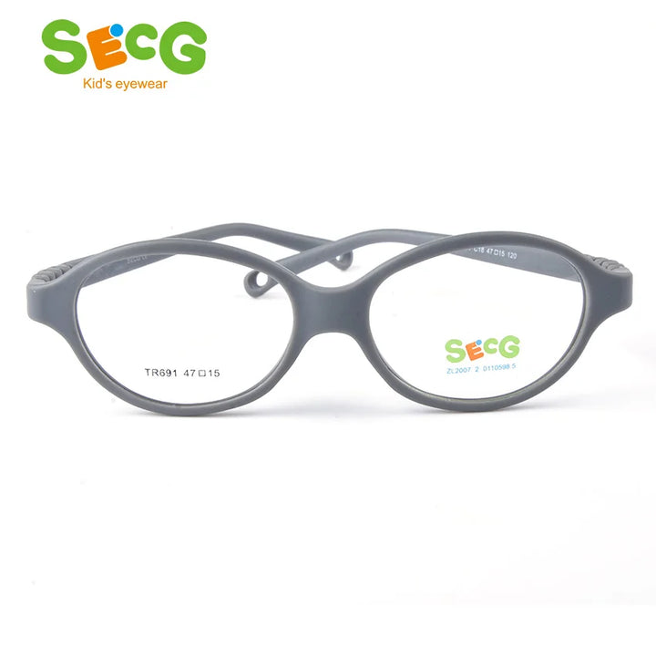Secg Unisex Children's Full Rim Oval Tr 90 Rubber Eyeglasses 18691 Full Rim Secg C18