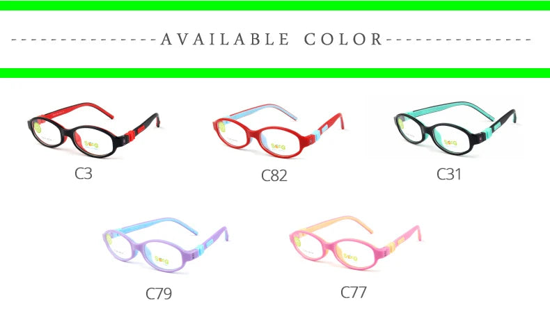 Secg Unisex Children's Full Rim Oval Tr 90 Silicone Eyeglasses 3250 Full Rim Secg