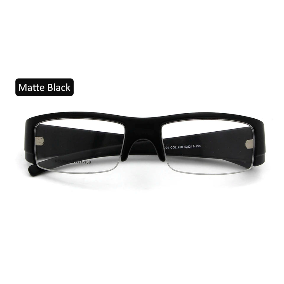 Esnbie Men's Semi Rim Thick Tr 90 Titanium Eyeglasses 4004 Semi Rim Esnbie