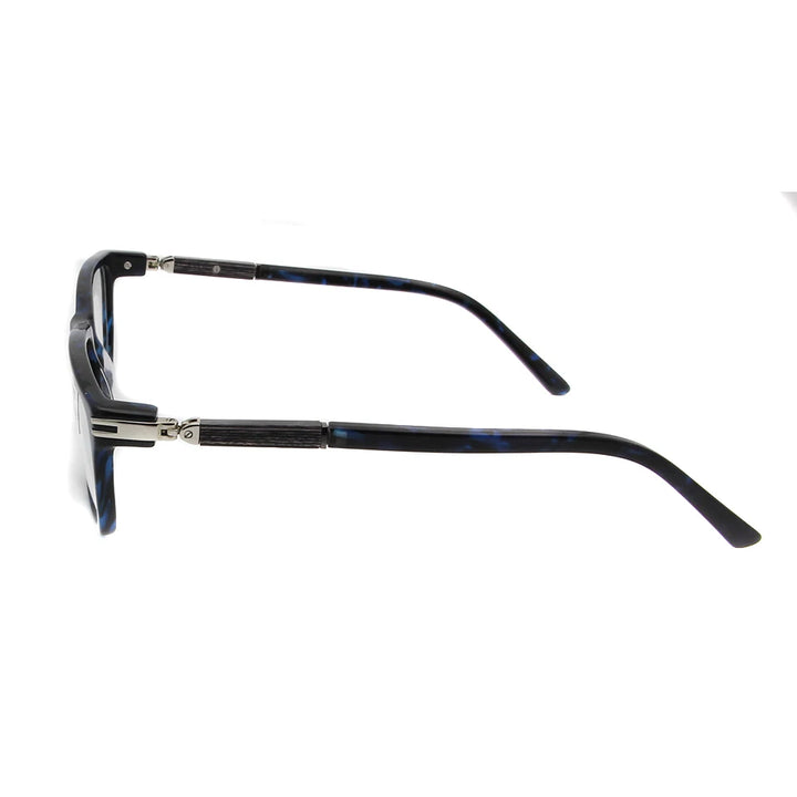 Esnbie Unisex Full Rim Square Acetate Wood Glass Eyeglasses 6350 Full Rim Esnbie