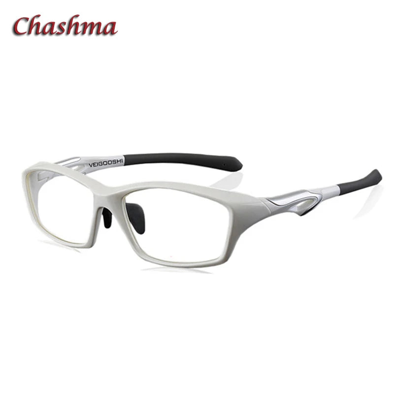 Chashma Ochki Unisex Full Rim Square Tr 90 Titanium Eyeglasses 318021