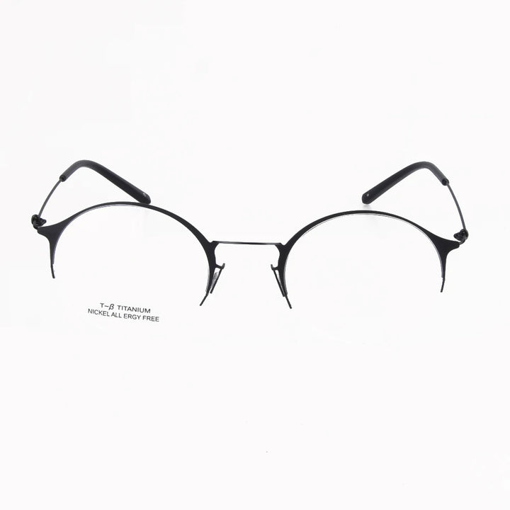 Aimee Unisex Semi Rim Round Alloy Eyeglasses 1850 Semi Rim Aimee