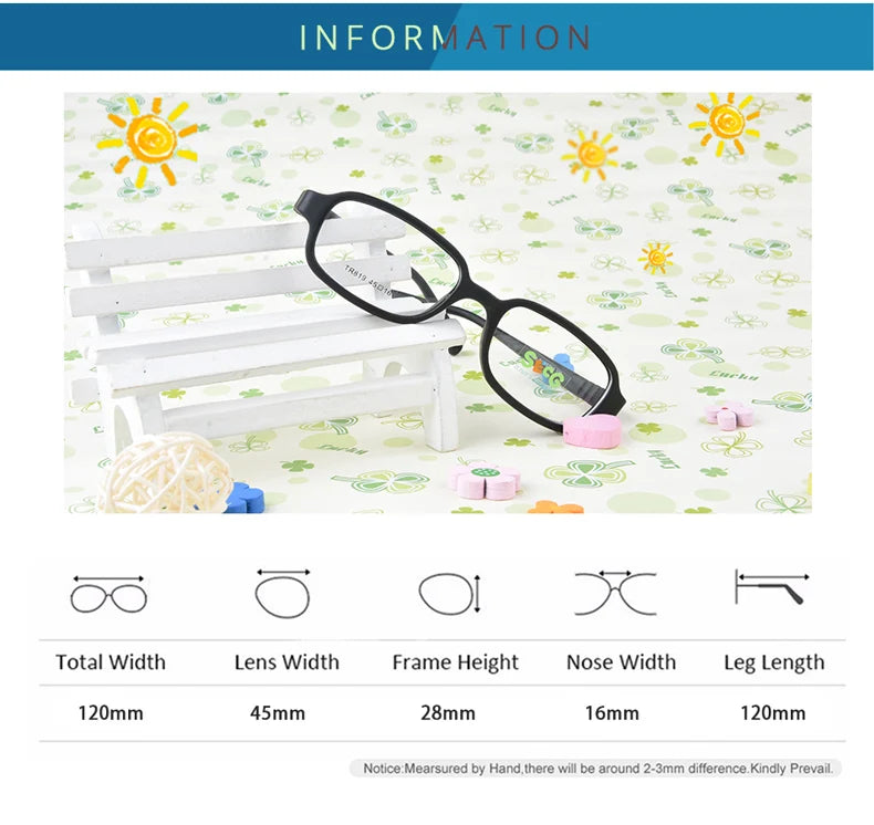 Secg Unisex Children's Full Rim Square Tr 90 Titanium Eyeglasses 18819 Full Rim Secg