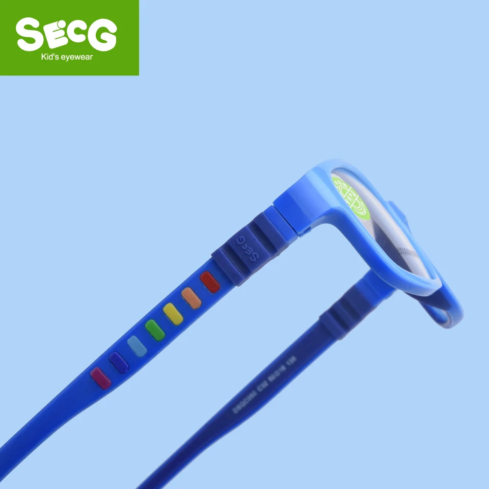 Secg Unisex Children's Full Rim Oval Tr 90 Silicone Eyeglasses 3047 Full Rim Secg