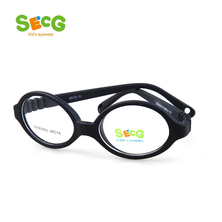 Secg Unisex Children's Full Rim Round Tr 90 Silicone Eyeglasses 3563 Full Rim Secg