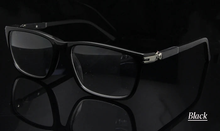 Esnbie Unisex Full Rim Square Acetate Wood Glass Eyeglasses 6350 Full Rim Esnbie glass frame black