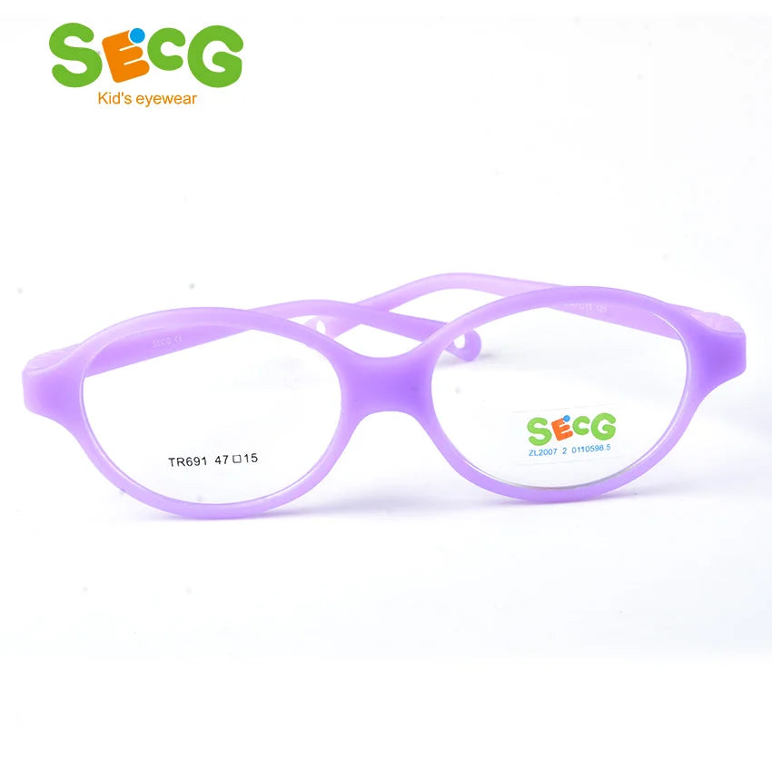 Secg Unisex Children's Full Rim Oval Tr 90 Rubber Eyeglasses 18691 Full Rim Secg C15