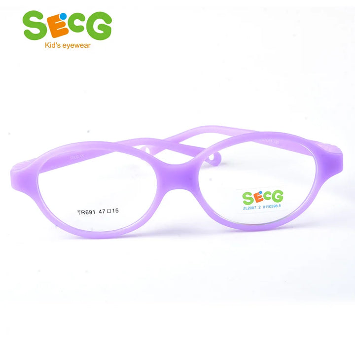 Secg Unisex Children's Full Rim Oval Tr 90 Rubber Eyeglasses 18691 Full Rim Secg C15