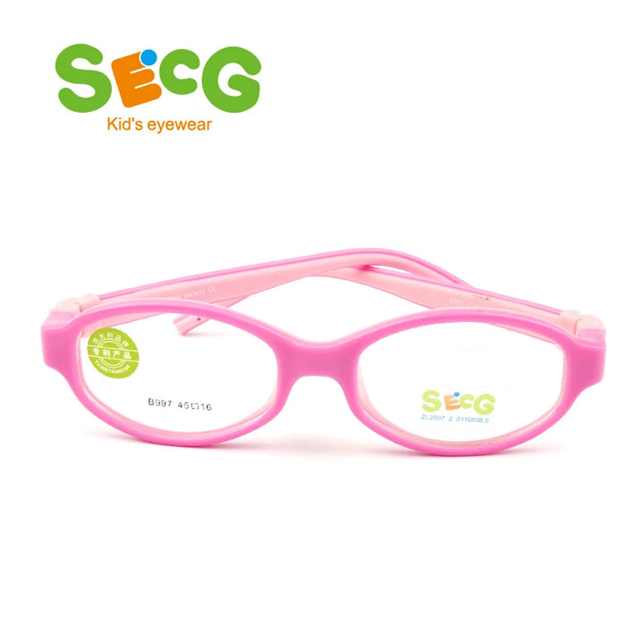 Secg Unisex Children's Full Rim Oval Tr 90 Silicone Eyeglasses 2997 Full Rim Secg