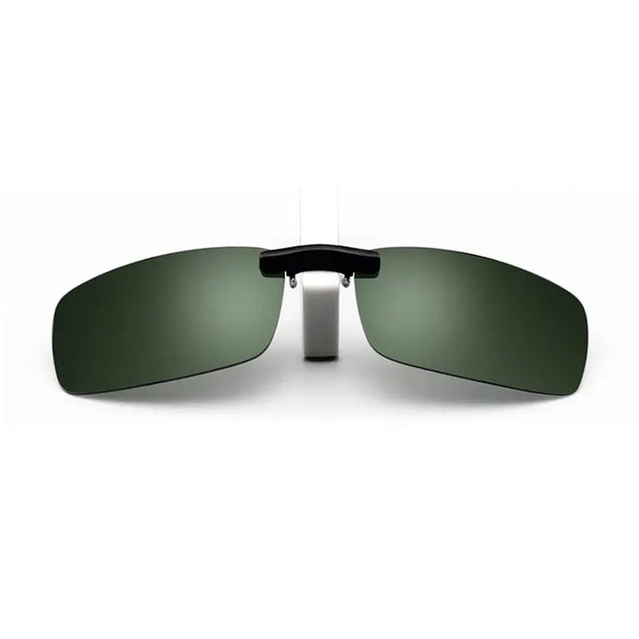 Hotochki Unisex Rimless Rectangle Plastic Alloy Polarized Clip On Sunglasses Clip On Sunglasses Hotochki   